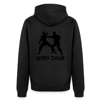 Wing Chun - Veste à capuche bio Premium Unisexe - noir - Dos - Nico (187cm)