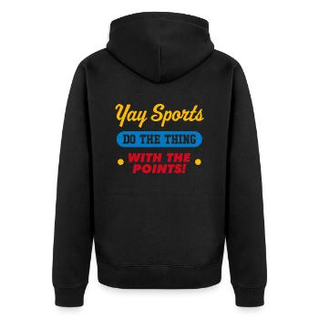 Yay Sports Do the thing with the points - Unisex Premium Organic Zip Hoodie - black - Back - Nico (187cm)