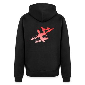 Decoration Colors - Minimal Pattern - Unisex Premium Organic Zip Hoodie - black - Back - Nico (187cm)