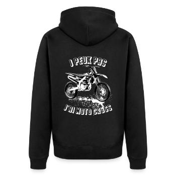 J'Peux Pas J'Ai MotoCross - Veste à capuche bio Premium Unisexe - noir - Dos - Nico (187cm)