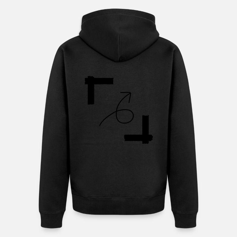 Flèche de bord - Veste à capuche bio Premium Unisexe - noir