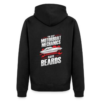 Mécanicien de bateau Bart Cadeau de mécanicien de navire - Veste à capuche bio Premium Unisexe - noir - Dos - Nico (187cm)