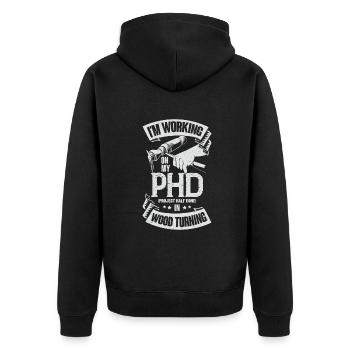 Tournage Bois Tournage Banc Turner Cadeau - Veste à capuche bio Premium Unisexe - noir - Dos - Nico (187cm)