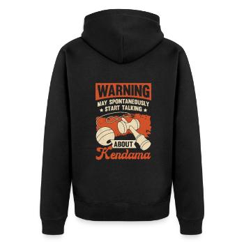Kendama Game Kendama Player Gift - Unisex Premium Organic Zip Hoodie - black - Back - Nico (187cm)
