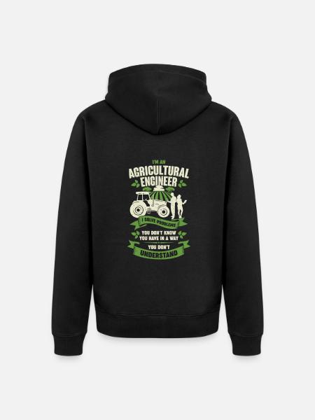 Agricultural Engineering Agricultural Engineer Gift - Unisex Premium Organic Zip Hoodie - black