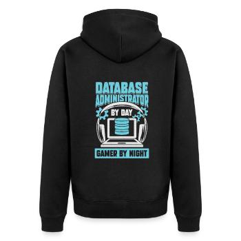 Administrateur de base de données DBA Gaming Gamer Gift - Veste à capuche bio Premium Unisexe - noir - Dos - Nico (187cm)