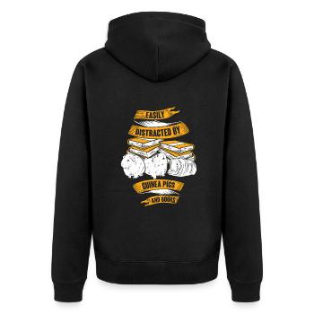 Read Guinea Pig Book Reader Gift - Unisex Premium Organic Zip Hoodie - black - Back - Nico (187cm)