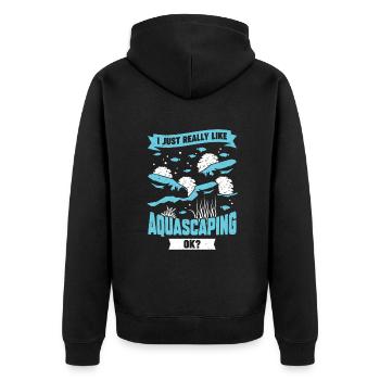 Jardinier sous-marin Aquascape Aquascaping Cadeau - Veste à capuche bio Premium Unisexe - noir - Dos - Nico (187cm)