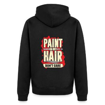 Visual Arts Teachers Drawing Artist Gift - Unisex Premium Organic Zip Hoodie - black - Back - Nico (187cm)