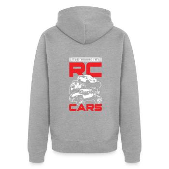 Drôle RC télécommande voiture Hobby Cadeau - Veste à capuche bio Premium Unisexe - gris chiné - Dos - Nico (187cm)
