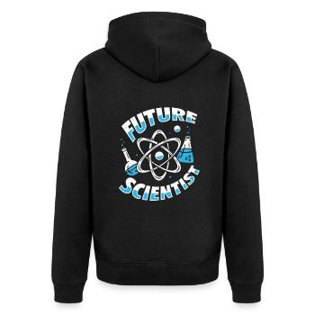 Don de chimiste scientifique du futur scientifique - Veste à capuche bio Premium Unisexe - noir - Dos - Nico (187cm)