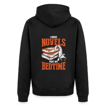 Auteur Emploi Écrivain Livre Auteur Cadeau - Veste à capuche bio Premium Unisexe - noir - Dos - Nico (187cm)