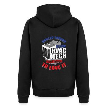 Funny air conditioning technology Air conditioning technician Job gift - Unisex Premium Organic Zip Hoodie - black - Back - Nico (187cm)