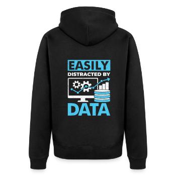 Statistics Data Scientist Statistician Job Gift - Unisex Premium Organic Zip Hoodie - black - Back - Nico (187cm)
