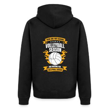 Drôle de joueur de volleyball Cadeau d’entraîneur de saison - Veste à capuche bio Premium Unisexe - noir - Dos - Nico (187cm)