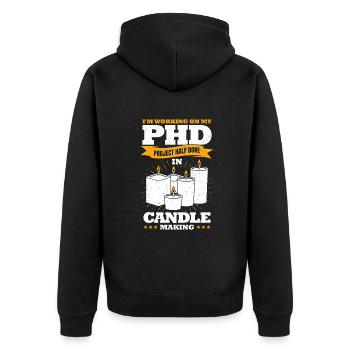 Bougies de cire faites à la main Bougie Fabrication d’un cadeau d’amoureux - Veste à capuche bio Premium Unisexe - noir - Dos - Nico (187cm)