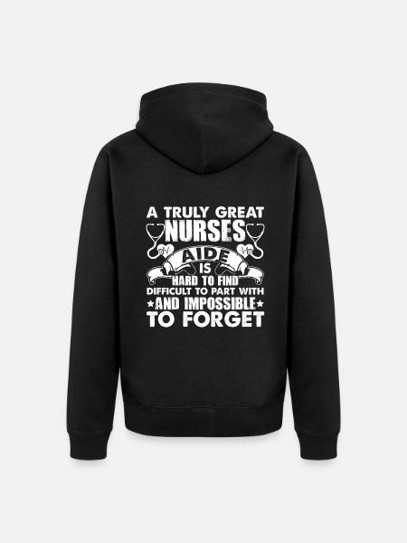 Nursing Aide Great Nursing Aide - Unisex Premium Organic Zip Hoodie - black