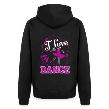 Ballet Dancer Ballet Dancer I Love Dance - Unisex Premium Organic Zip Hoodie - black - Back - Nico (187cm)