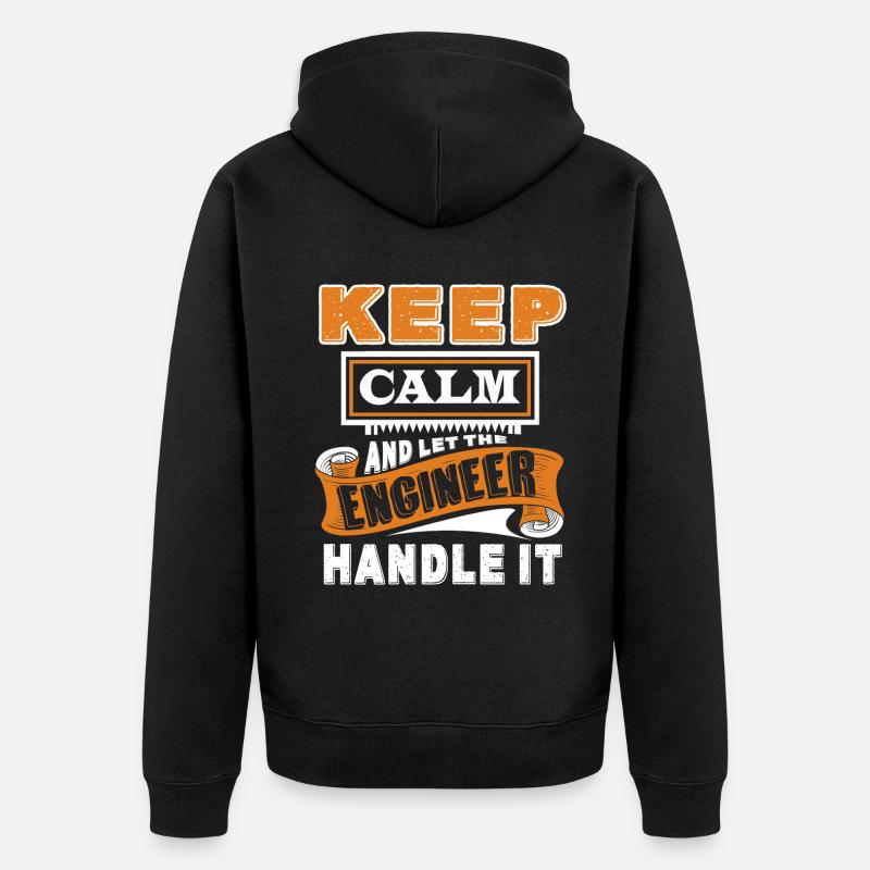 Engineer Let Engineer Handle It - Unisex Premium Organic Zip Hoodie - black