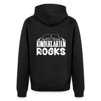 Kindergarten Teacher Kindergarten Rocks - Unisex Premium Organic Zip Hoodie - black - Back - Nico (187cm)