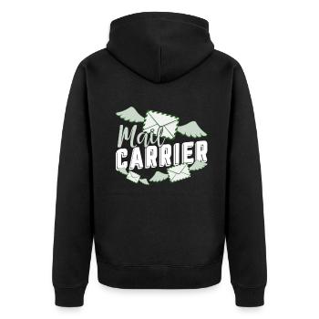 Proud To Be A Mail Carrier - Unisex Premium Organic Zip Hoodie - black - Back - Nico (187cm)