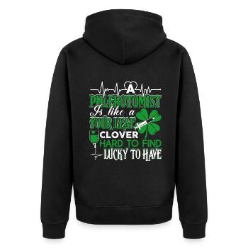 Phlebotomist Phlebotomist Is Hard To Find - Unisex Premium Organic Zip Hoodie - black - Back - Nico (187cm)