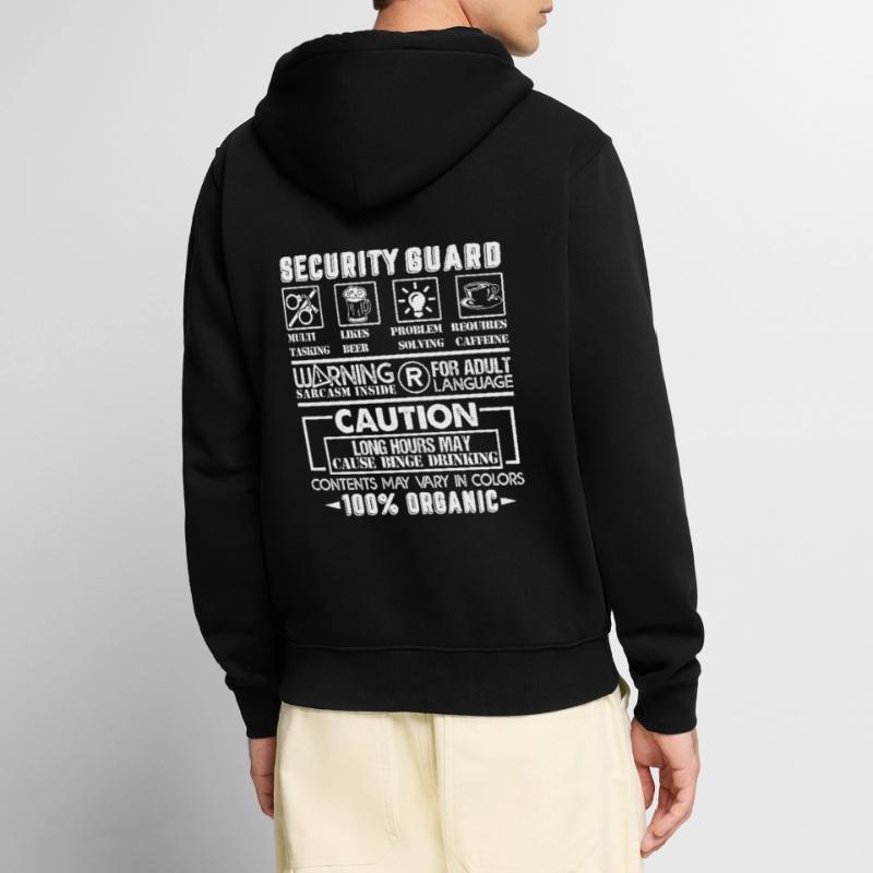 Security Guard Security Guard Solve Problems Unisex Premium Organic Zip Hoodie