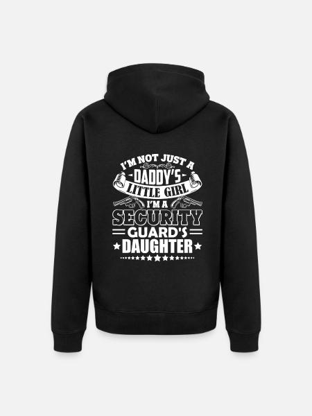 Security Guard Security Guard's Daughter - Unisex Premium Organic Zip Hoodie - black
