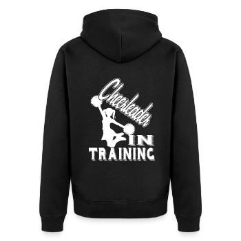 Cheerleading Cheerleader In Training - Unisex Premium Organic Zip Hoodie - black - Back - Nico (187cm)
