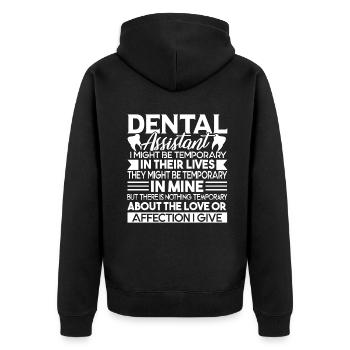 Dental Assistant Kind Hearted Dental Assistant - Unisex Premium Organic Zip Hoodie - black - Back - Nico (187cm)