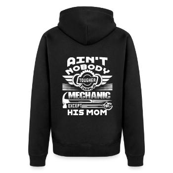Mechanic Mechanic Mom Is Tougher - Unisex Premium Organic Zip Hoodie - black - Back - Nico (187cm)