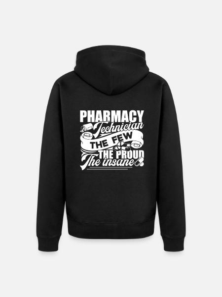 Pharmacy Technician Pharmacy Technician Proud - Unisex Premium Organic Zip Hoodie - black