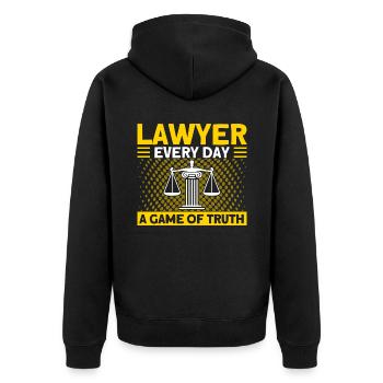 Faculté de droit Avocat en droit Etudiant en droit - Veste à capuche bio Premium Unisexe - noir - Dos - Nico (187cm)