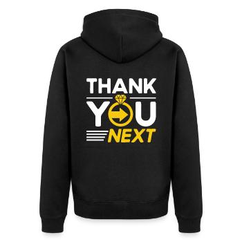 Geschieden Ex Partner Auflösung der Ehe Geschenk - Unisex Premium Bio Zip Hoodie - Schwarz - Hinten - Nico (187cm)