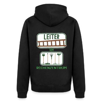 garten kleingarten leiter vom rechenzentrum ernte - Unisex Premium Bio Zip Hoodie - Schwarz - Hinten - Nico (187cm)