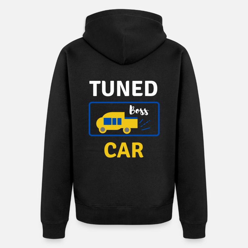 Voiture Boss réglée - Veste à capuche bio Premium Unisexe - noir