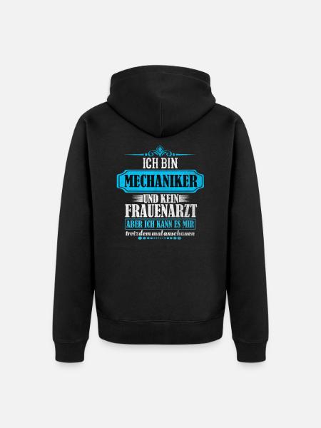 Mechaniker - Unisex Premium Bio Zip Hoodie - Schwarz