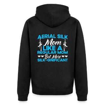 Aerial Silk Aerial Acrobats Aerial Yoga Workout Gesc - Unisex Premium Organic Zip Hoodie - black - Back - Nico (187cm)