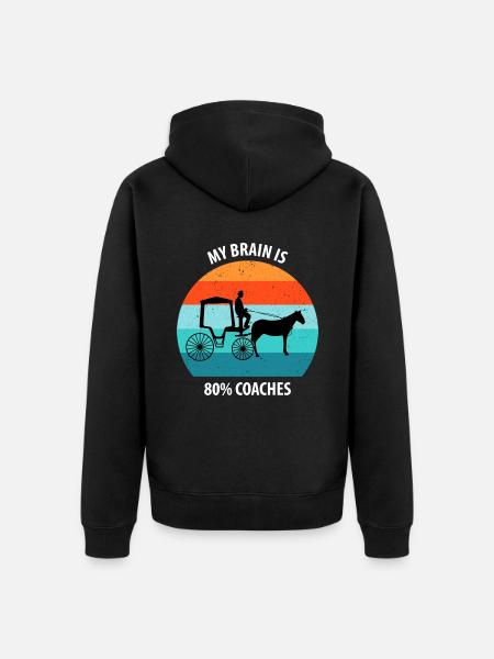 Kutscher Kutsche Pferdekutscher Kutschieren - Unisex Premium Bio Zip Hoodie - Schwarz