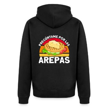 Gourmands Arepa Arepas Gesche colombien - Veste à capuche bio Premium Unisexe - noir - Dos - Nico (187cm)