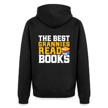 Les meilleures grands-mères lisent des livres Lire le livre Gesc - Veste à capuche bio Premium Unisexe - noir - Dos - Nico (187cm)