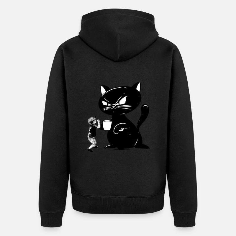 Chat - Veste à capuche bio Premium Unisexe - noir