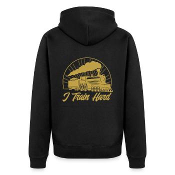 Modélisme Trains Locomotive Conducteur Cadeau - Veste à capuche bio Premium Unisexe - noir - Dos - Nico (187cm)