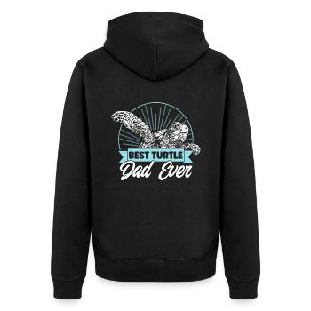 Sea Turtle Turtle Lovers Schildkrö - Unisex Premium Organic Zip Hoodie - black - Back - Nico (187cm)