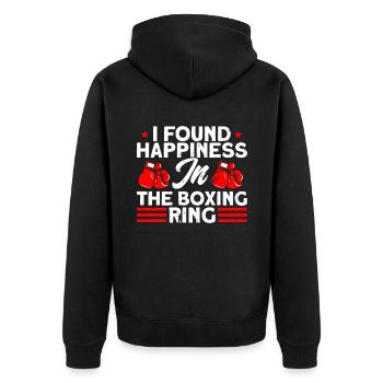 Trouvé de la chance dans le cadeau de boxe de ring boxing - Veste à capuche bio Premium Unisexe - noir - Dos - Nico (187cm)