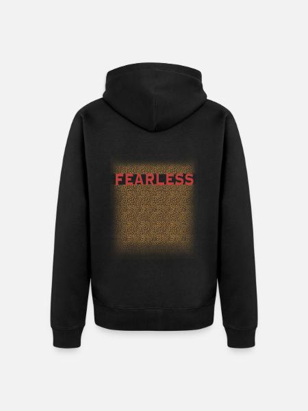 Fearless - Unisex Premium Organic Zip Hoodie - black