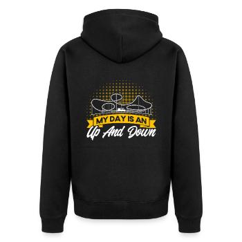 Wooden Roller Coaster Parc à thème Roller Coaster Cadeau - Veste à capuche bio Premium Unisexe - noir - Dos - Nico (187cm)