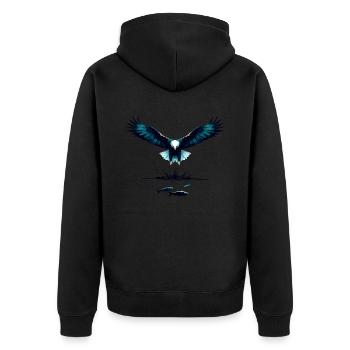 Aigles à la chasse - Veste à capuche bio Premium Unisexe - noir - Dos - Nico (187cm)