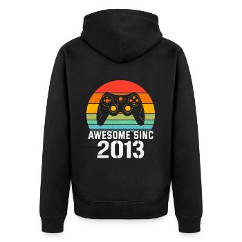 Cadeau Anniversaire 2013 Pour Tous les Gamers 2013 - Veste à capuche bio Premium Unisexe - noir - Dos - Nico (187cm)