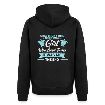 Turtle Sea turtles Turtles Liebha - Unisex Premium Organic Zip Hoodie - black - Back - Nico (187cm)